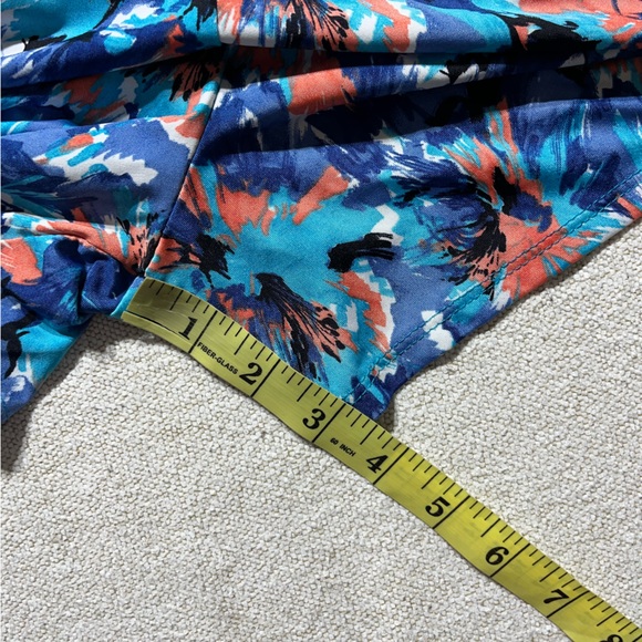 S-Twelve Flowy Slinky Watercolour Strapless Romper - Picture 4 of 6